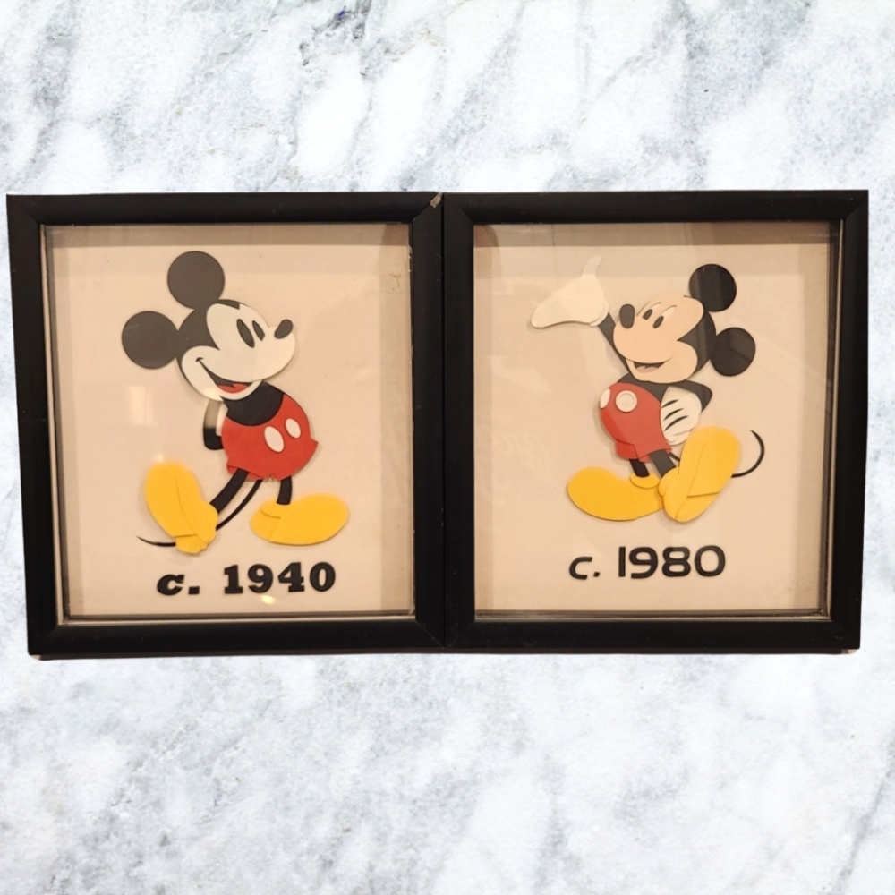 3DDD Art by Ralph Sutton - Mickey Mouse C. 1940/C. 1980 Set